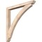 Ekena Millwork Thorton Slat Smooth Bracket w/ Offset Brace, Douglas Fir, 5 1/2"W x 48"D x 48"H BKT0604X48X48THR06SDF - alternate 1